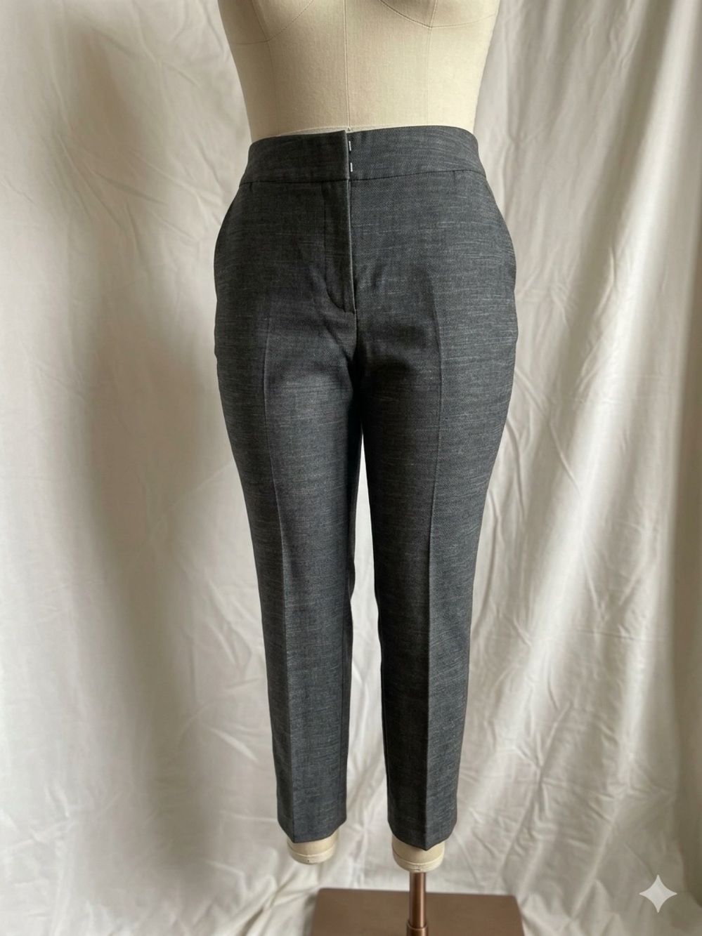 Ann Taylor Slim Ankle Dress Pants in Charcoal Gray